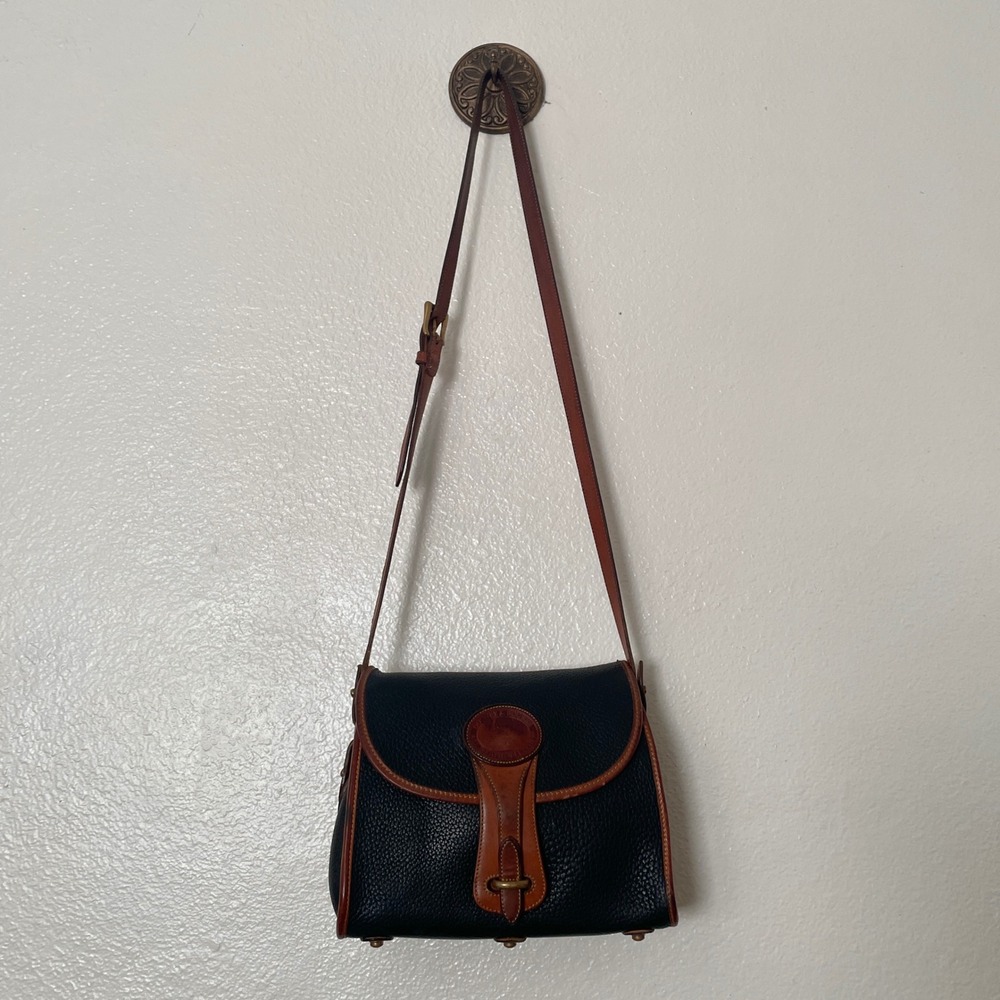 Dooney & Bourke Vintage All Weather Leather Crossbody Bag Black British Tan